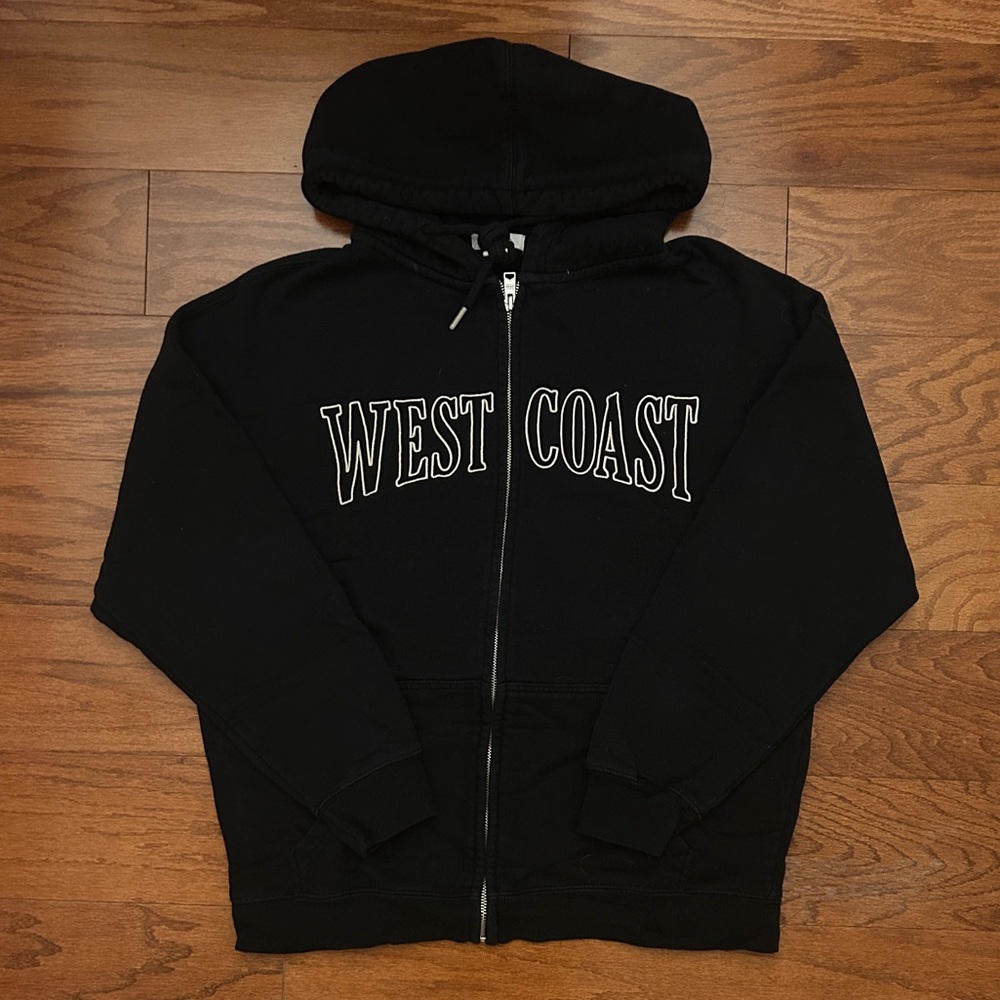 Garage Black West Coast Zip Up Hoodie Size XS